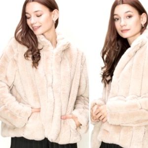 Reversible Faux Fur Hooded Jacket